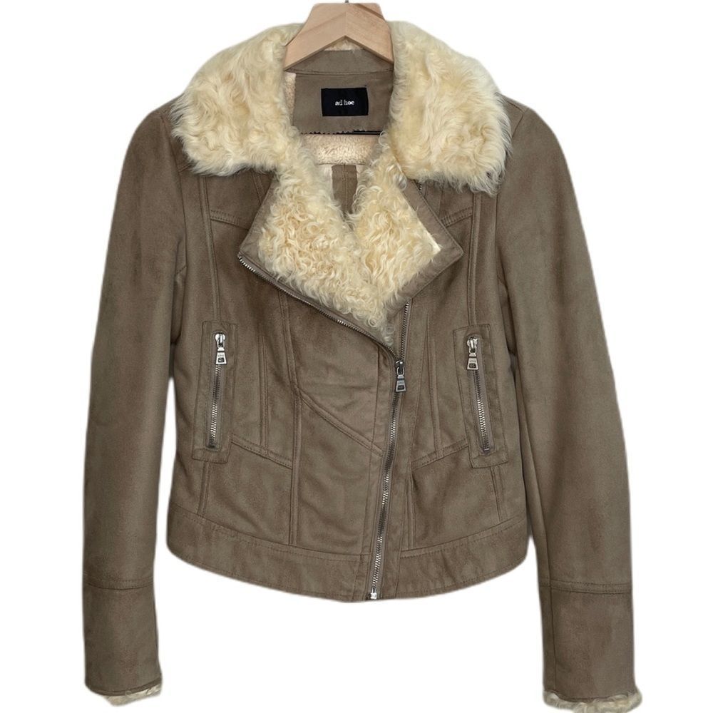 Ad Hoc 100% Wool Fleece Moto Jacket Sz XS